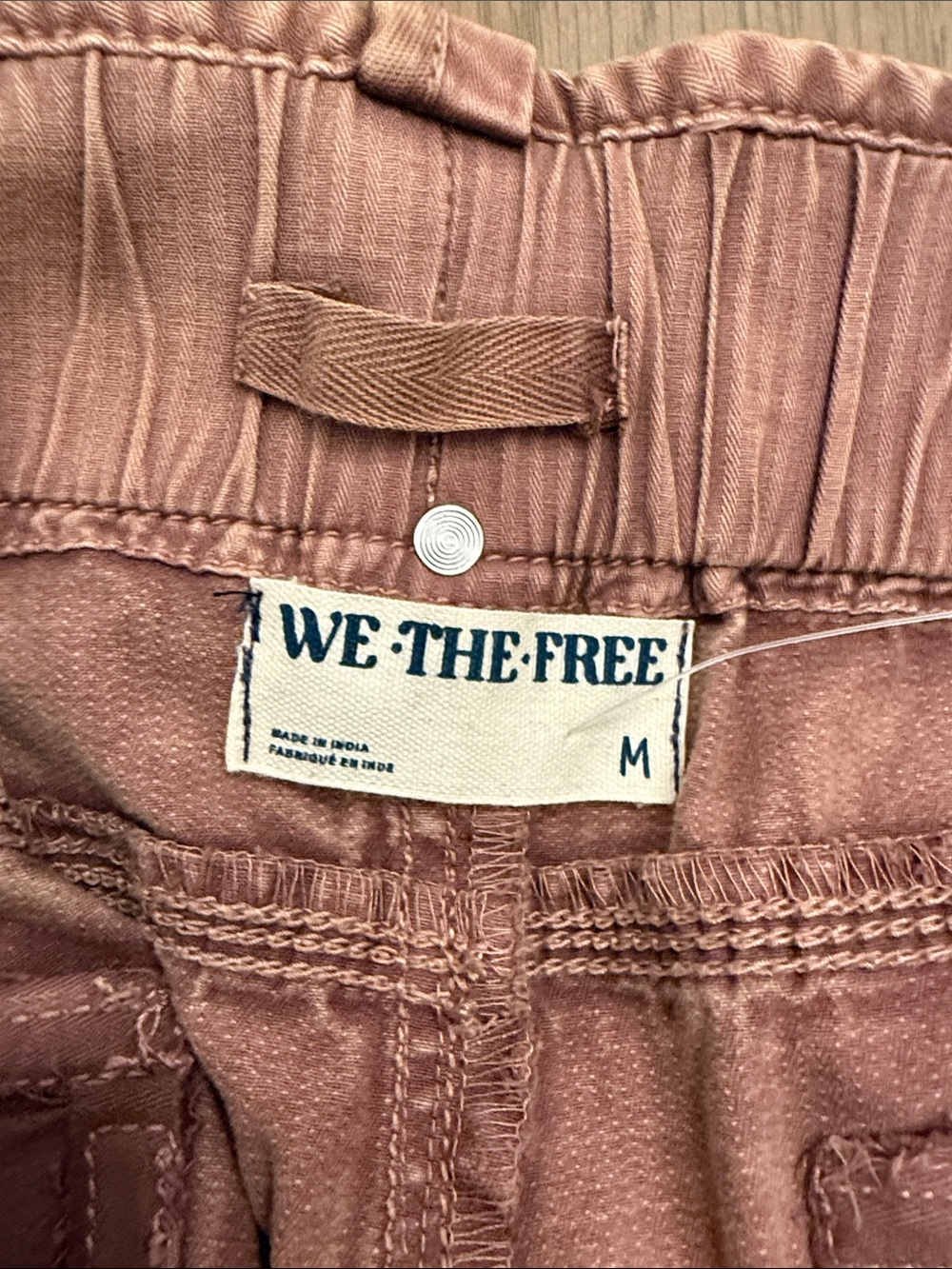 We The Free Dusty Rose Elastic Waist Pants
